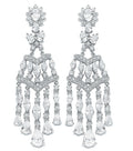 Silver Fancy CZ Chandelier Drops