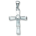 Silver Fancy CZ Cross 4.4g