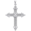 Silver Fancy CZ Cross 6g