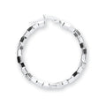 Silver Fancy Hoop Earrings 5.6g