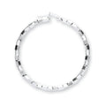 Silver Fancy Hoop Earrings 7.8g