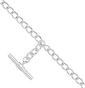 Silver Fancy T-bar 18" Chain & 7.5" Ladies Bracelet
