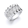 Silver Gents CZ Ring 10.5g
