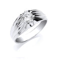 Silver Gents Sterling Silver CZ Ring 5.5g