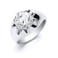 Silver Gents Sterling Silver CZ Ring 7g