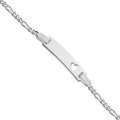 Silver Heart Id Baby 6" Bracelet