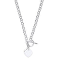 Silver Heart T-bar Collarette