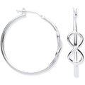 Silver Infinity 34mm Hoop Earrings