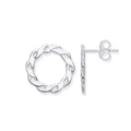 Silver Infinity Link, Circle Stud Earrings