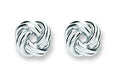 Silver Knot Stud Earrings 2g