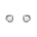 Silver Knot With Pearl Stud