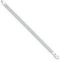 Silver Ladies Double Link Curb Bracelet