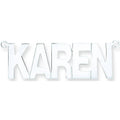 Silver Large Block Style Nameplate With 16"/18"/20" Chain