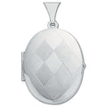 Silver Medium Engraved Oval Shaped Locket (£115)