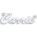 Silver Medium Script Nameplate With 16"/18"/20" Chain