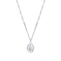 Silver Miraculous Medallion 17" Necklace/07" Bracelet