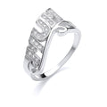 Silver Mum CZ Ring 3g