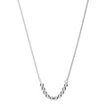 Silver Necklace With Beads On Belcher & Popcorn Chains