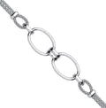 Silver Oval Circles Bracelet