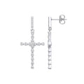 Silver Part Rub-over CZ Cross (£50)