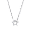 Silver Pave CZ Star Necklace + 1” Extender /Bracelet