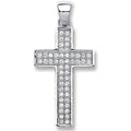 Silver Pave Set CZ Cross 1.6g