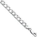 Silver Plain & Bark Casted Curb Baby 6" Bracelet