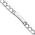 Silver Plain & Bark Casted Curb Id Baby 6" Bracelet 10g