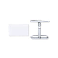 Silver Plain Rectangle Cufflinks