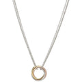 Silver, Rose & Yellow Circle Bracelet 7"/necklace 17