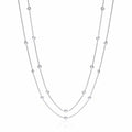 Silver Rubover 23 CZ's Necklace 38