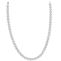 Silver Rubover Round CZ Halo Style Tennis Collarette