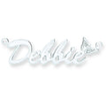 Silver Script Butterfly Nameplate With 16"/18"/20" Chain