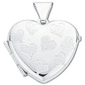 Silver Small Engraved Heart Shaped Locket (£85)