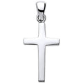 Silver Solid Plain Cross