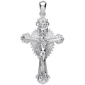 Silver Sunburst Crucifix