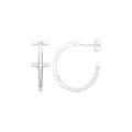 Silver T-hoop 20mm Earrings