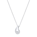 Silver Teardrop Pendant Chain 16