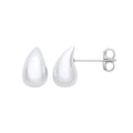 Silver Teardrop Studs