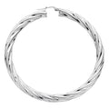 Silver Twisted Hoop Earrings 11.5g
