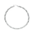 Silver Twisted Hoop Earrings 5.5g