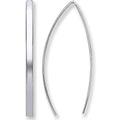Silver Two Pin D-shape Earrings