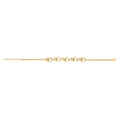 Silver Yg Plated Interlocking Circle Bracelet