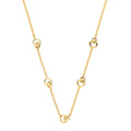 Silver Yg Plated Interlocking Circle Necklace