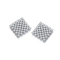 Three Multi Row CZ Stud Earrings