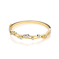 Timeless Rubover Set Clear CZ Ladies Yg Plated J-jaz Bangle
