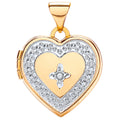 W/y Heart Shape Locket With Diamond