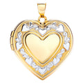 W/y Heart Shape Locket With Edge Design (£580)