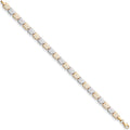 W & Yellow Gold 6mm Greek Key Bracelet