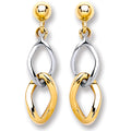 W & Yellow Gold Drop Earrings